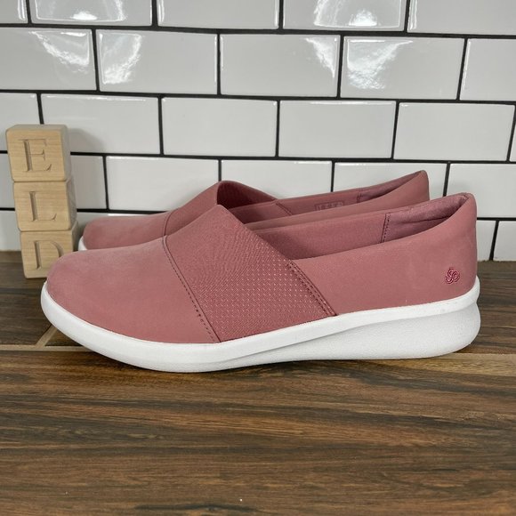 Clarks Sillian 2.0 Moon Women's Size 9.5 Shoes Mauve Wide Slip On Loafer - Picture 1 of 10